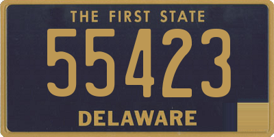 DE license plate 55423