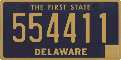 DE license plate 554411