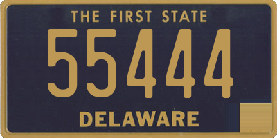 DE license plate 55444