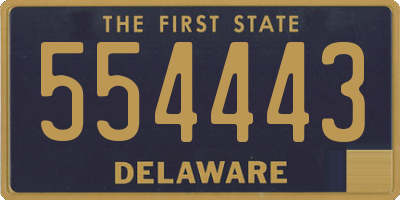 DE license plate 554443
