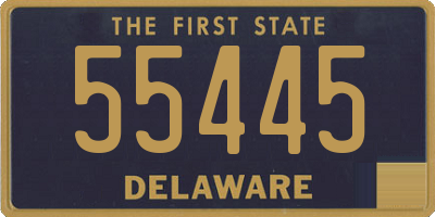 DE license plate 55445