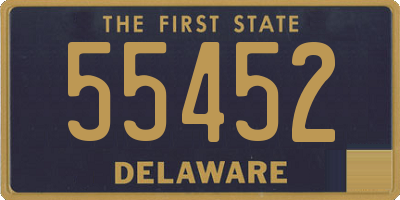 DE license plate 55452