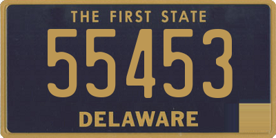DE license plate 55453