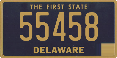 DE license plate 55458