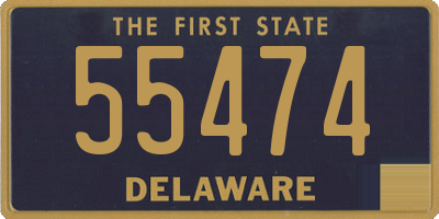 DE license plate 55474