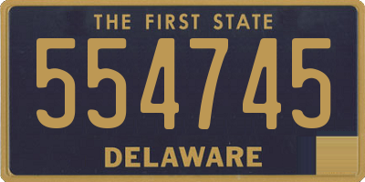 DE license plate 554745