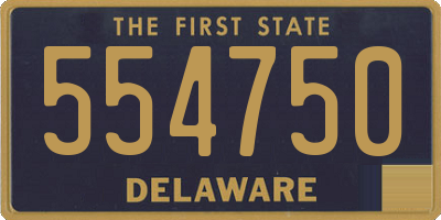 DE license plate 554750