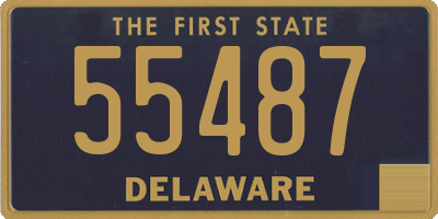 DE license plate 55487