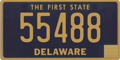 DE license plate 55488