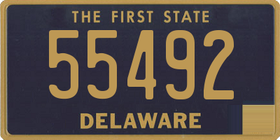 DE license plate 55492