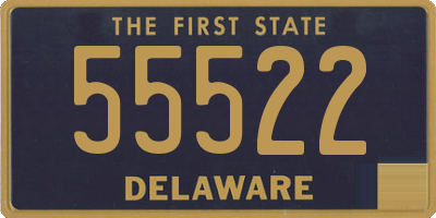 DE license plate 55522