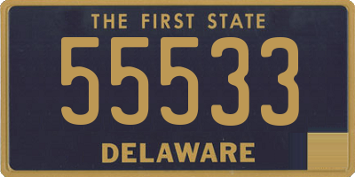 DE license plate 55533