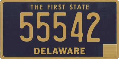 DE license plate 55542