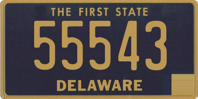 DE license plate 55543