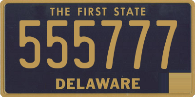 DE license plate 555777