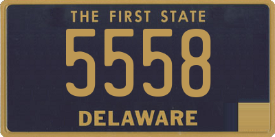 DE license plate 5558