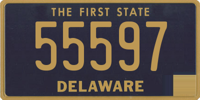 DE license plate 55597