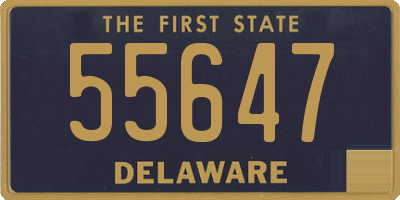 DE license plate 55647