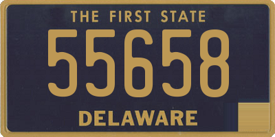 DE license plate 55658