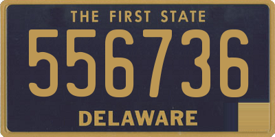 DE license plate 556736