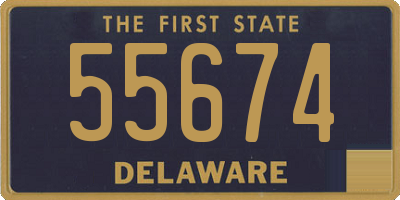 DE license plate 55674