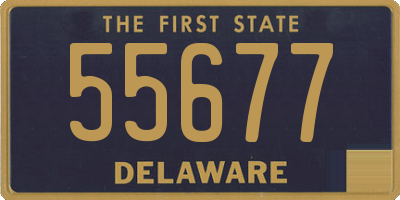 DE license plate 55677