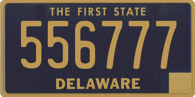 DE license plate 556777