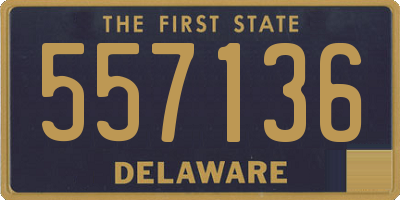 DE license plate 557136