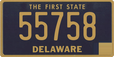 DE license plate 55758