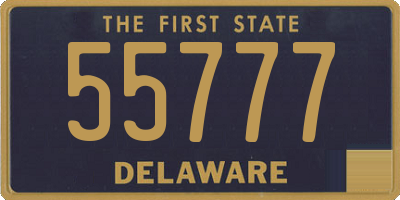 DE license plate 55777