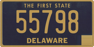 DE license plate 55798