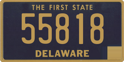 DE license plate 55818