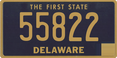 DE license plate 55822