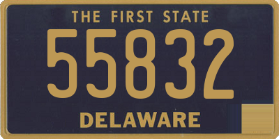 DE license plate 55832