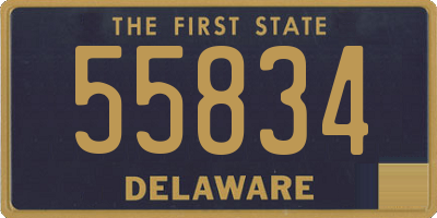 DE license plate 55834