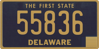 DE license plate 55836