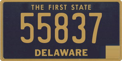 DE license plate 55837