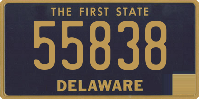 DE license plate 55838