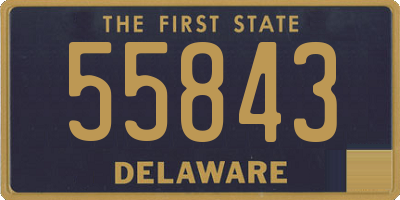 DE license plate 55843