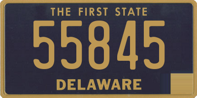 DE license plate 55845