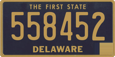 DE license plate 558452
