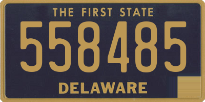 DE license plate 558485