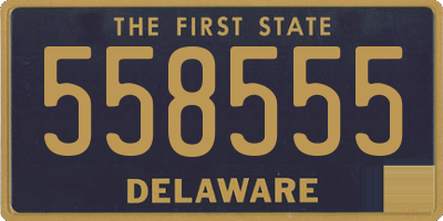 DE license plate 558555