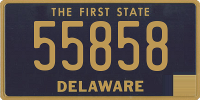DE license plate 55858