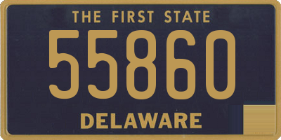 DE license plate 55860