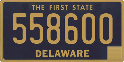 DE license plate 558600