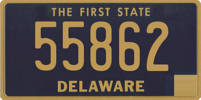 DE license plate 55862