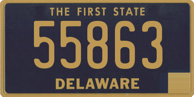 DE license plate 55863