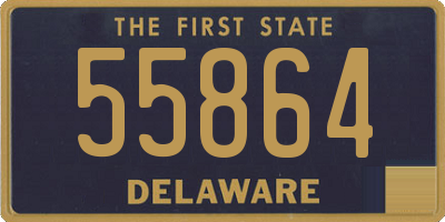 DE license plate 55864