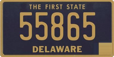 DE license plate 55865